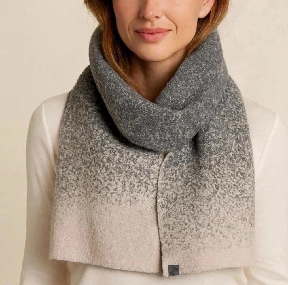 Barefoot Dreams CozyChic Lite Confetti Scarf Gray One Size NEW